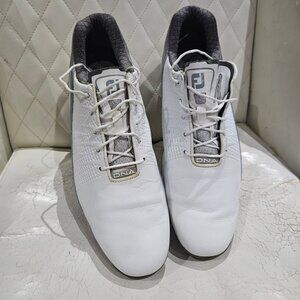 FootJoy Mens DNA Golf Shoes Size 11 White/Gray Spikeless